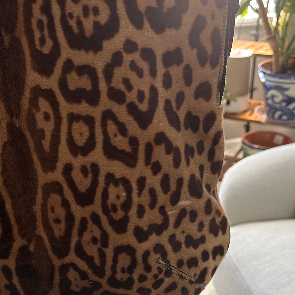 Yves Saint Laurent Brown Leopard Print Tote - Picture 8 of 8